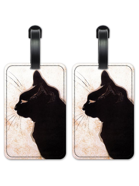 Les Chats - Luggage ID Tags / Suitcase Identification Cards - Set of 2