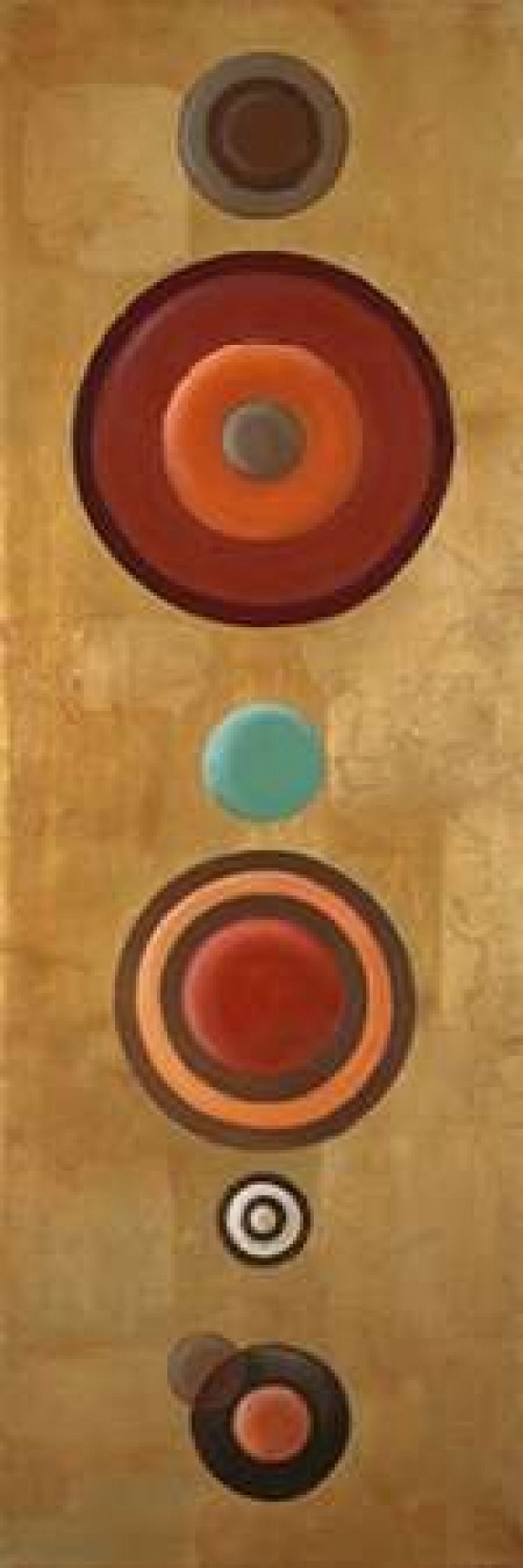 Les Circles II Canvas Art - Patricia Pinto (12 x 36)