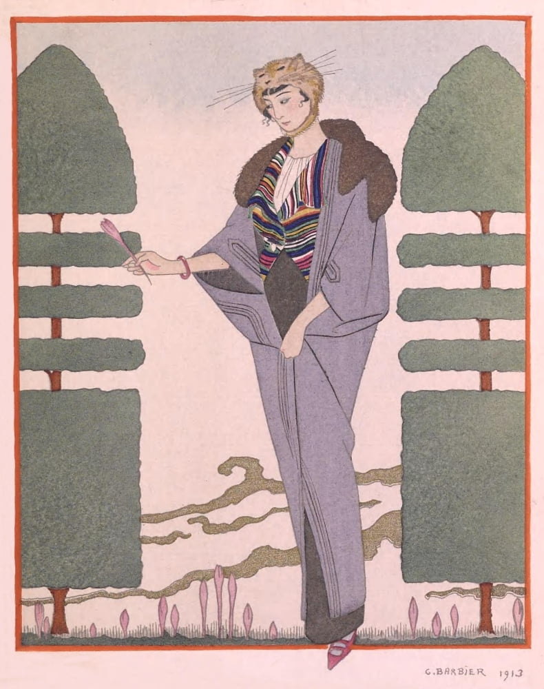 Les Colchiques Canvas Art - George Barbier (18 x 24)
