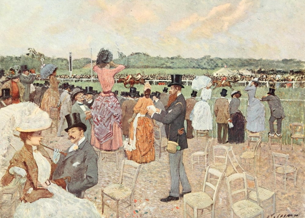Les Courses Canvas Art - Jean-Louis Forain (18 x 24)