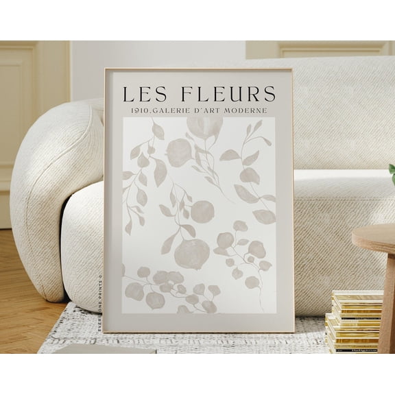 Les Fleurs Print, Neutral Floral, Bohemian Decor, Floral Print, Neutral Botanical, Boho Wall Decor, Wall Art, Modern Wall Decor, 16x24 UNFRAMED