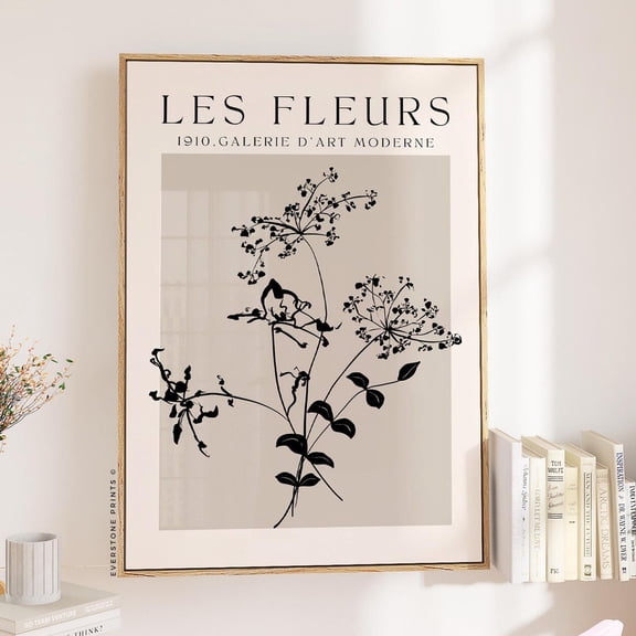 Les Fleurs Print, Neutral Floral, Botanical Art, Bohemian Decor, Galerie Boheme Art, Neutral Botanical, Flower Art Wall Art, Modern Wall Decor, 16x24 UNFRAMED