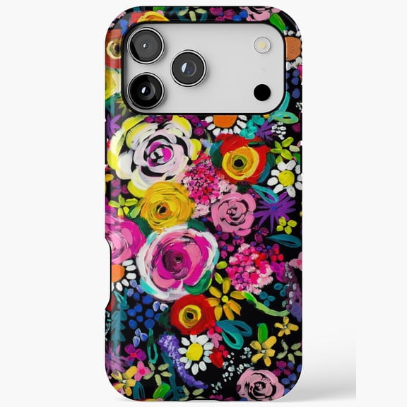 Les Fleurs Vibrant Floral Painting Impressionist Bright Case for iPhone 11 12 13 14 15 16 17 Pro Max