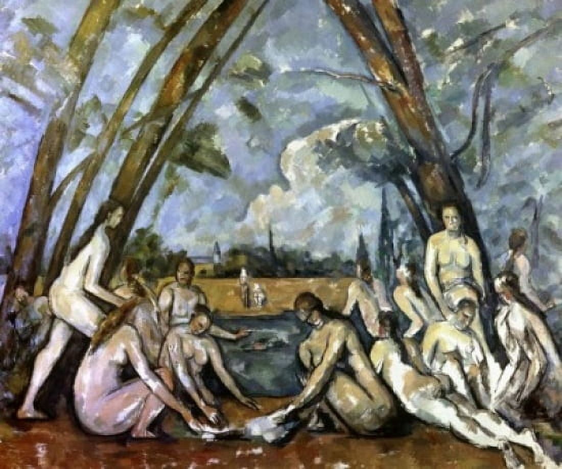 Les Grand Baigneuses #1 c1898-1905 Paul Cezanne (1839-1906 French) Oil on canvas Philadelphia Museum of Art Pennsylvania USA Canvas Art - Paul Cezanne (24 x 36)