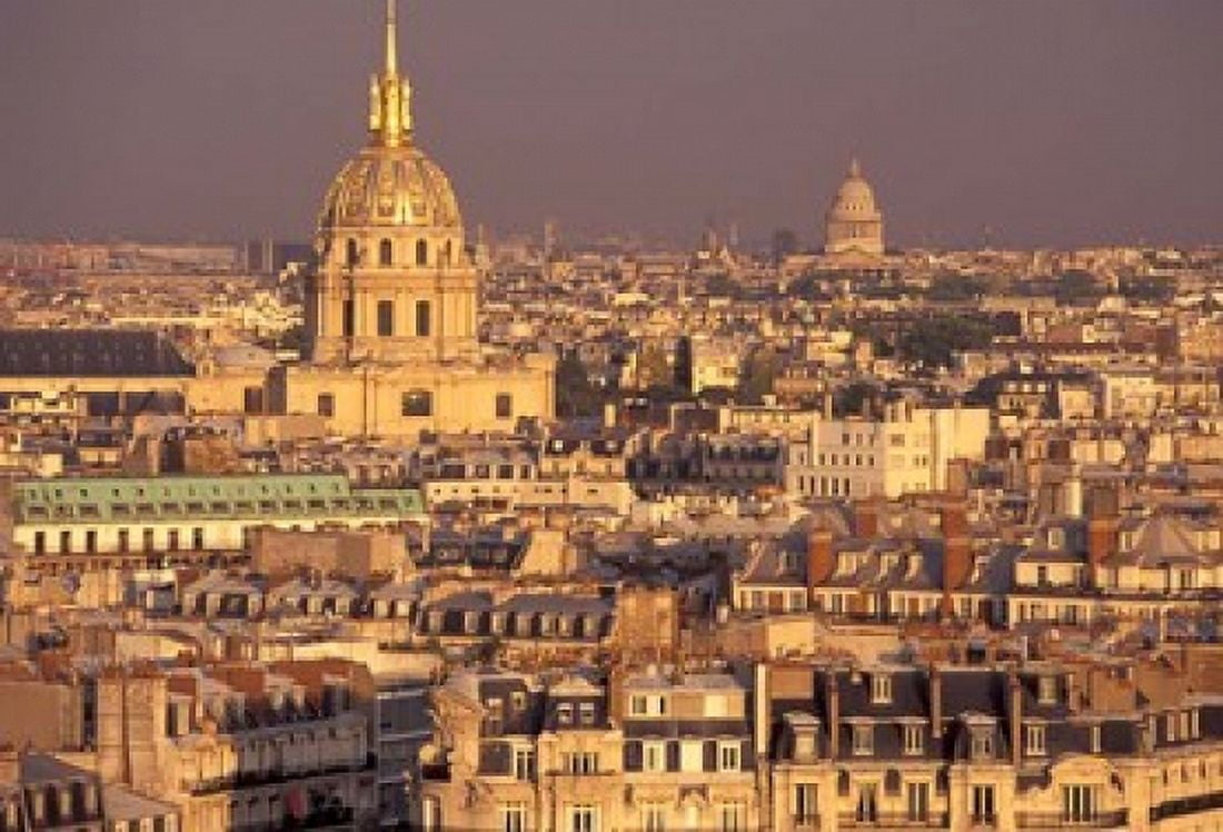 Les Invalides and Panthenon Paris France Canvas Art - David Barnes DanitaDelimont (26 x 18)