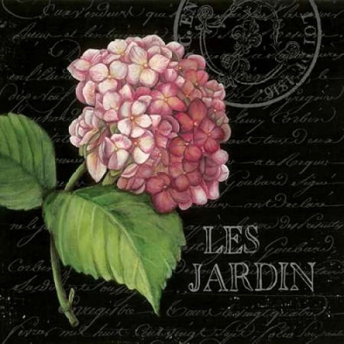 Les Jardin Geranium Sq Canvas Art - Kimberly Poloson (24 x 24)