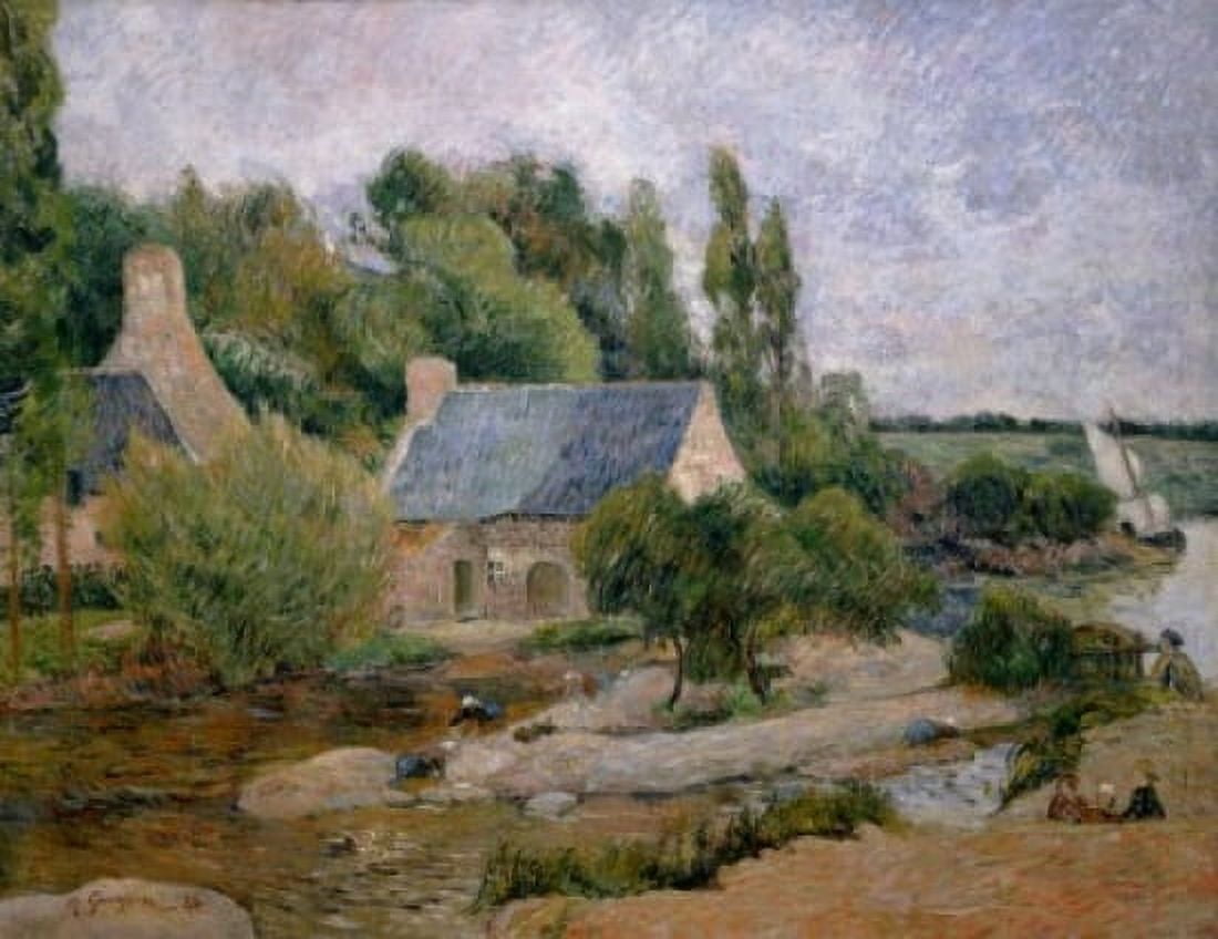Les Lavandieres a Pont-Aven 1886 Paul Gauguin (1848-1903French) Musee d Orsay Paris Canvas Art - Paul Gauguin (18 x 24)