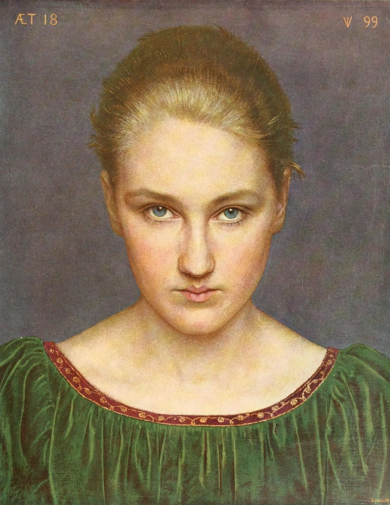 Les MaÔø?tres Contemporaines 1904 Une Jeune Fille Canvas Art - Jan Veth (18 x 24)