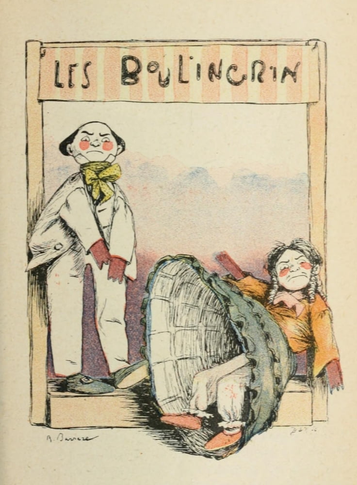 Les Marionnettes de la Vie 1890 Le Boulingrin Canvas Art - Adrien BarrÔø?re (18 x 24)