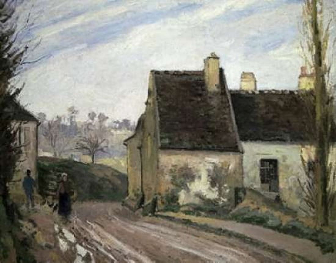 Les Masures Pres D Osny Canvas Art - Camille Pissarro (22 x 28)