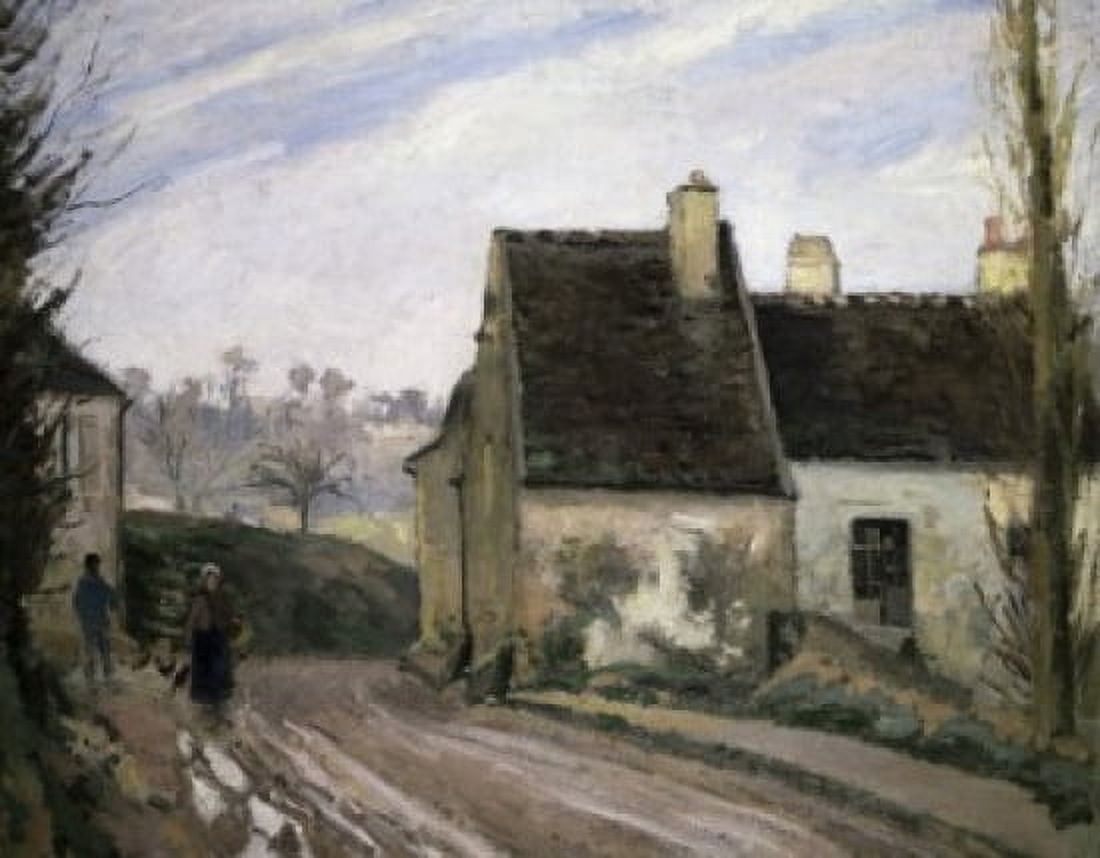 Les Masures pres dOsny Camille Pissarro (1830-1903 French) Canvas Art - Camille Pissarro (18 x 24)