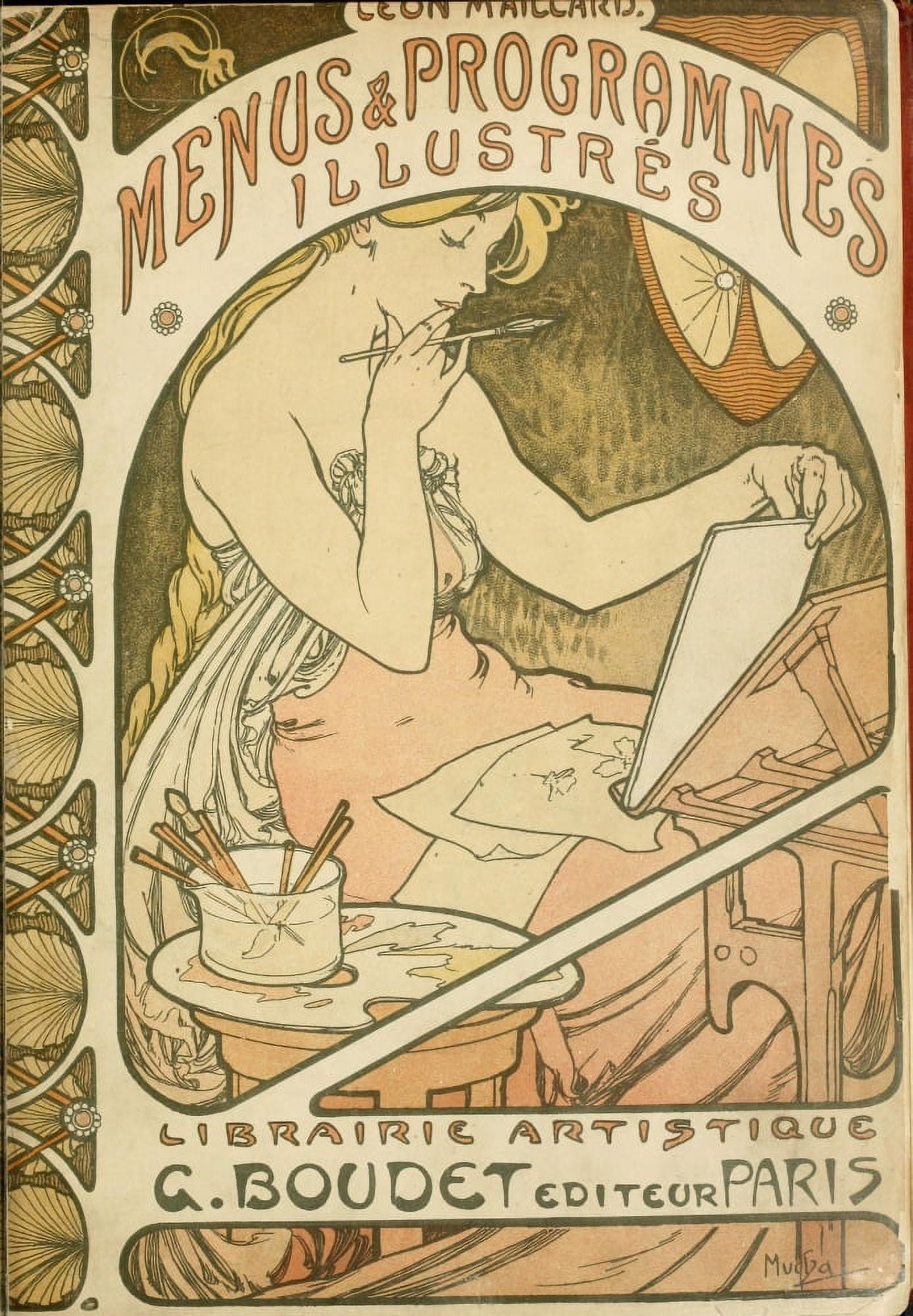 Les Menus & Programmes Illustrs 1898 Canvas Art - Alphons Mucha (18 x 24)