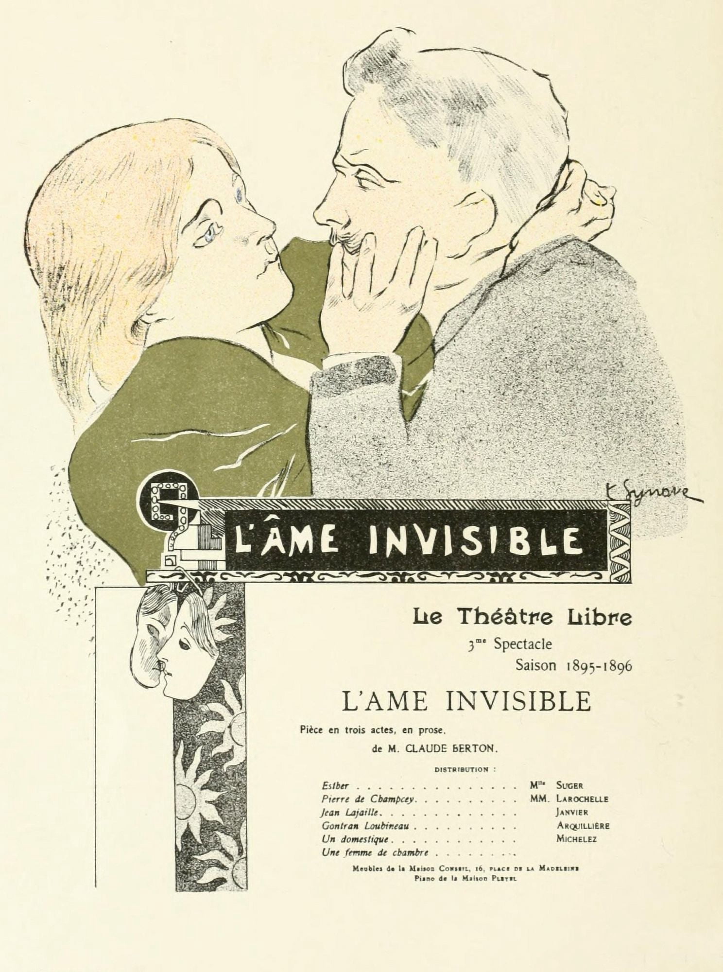 Les Menus & Programmes Illustrs 1898 Canvas Art - TancrÔø?de Synave (24 x 36)