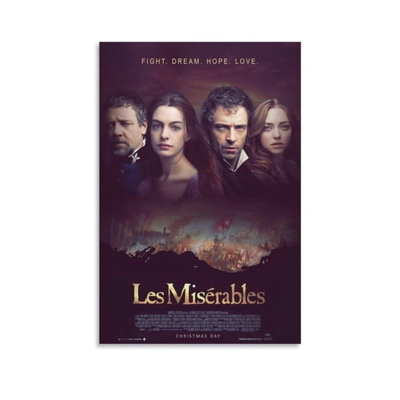 Les Misérables Movie Poster French Revolution And Paris Rain Wall Art Poster Scroll Canvas Painting Picture Living Room Decor Home