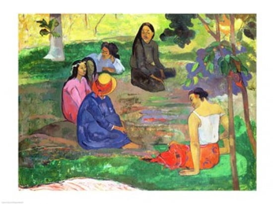 Les Parau Parau Canvas Art - Paul Gauguin (24 x 18)