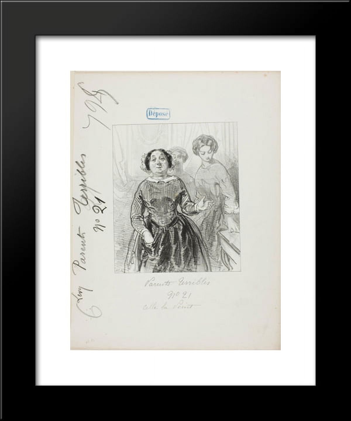 Les Parents Terribles series This one paints... 20x24 Framed Art Print by Paul Gavarni