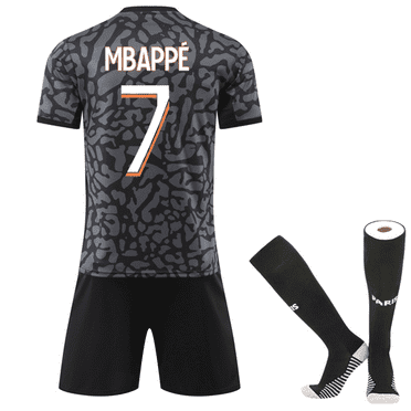 Les Parisiens 23/24 Authentic #7 Mbappe Third Away Jersey - Black