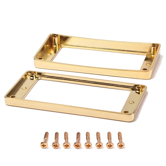 Les Paul Guitar Pickup Rings Curved Bottom, Complete Set, Zinc Alloy, Dress Up, 2 Pcs