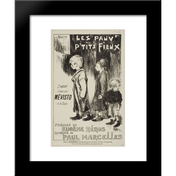 Les Pauv - Petits Fieux 20x24 Framed Art Print by Theophile Steinlen