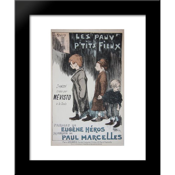 Les Pauv- Petits Fieux 20x24 Framed Art Print by Theophile Steinlen