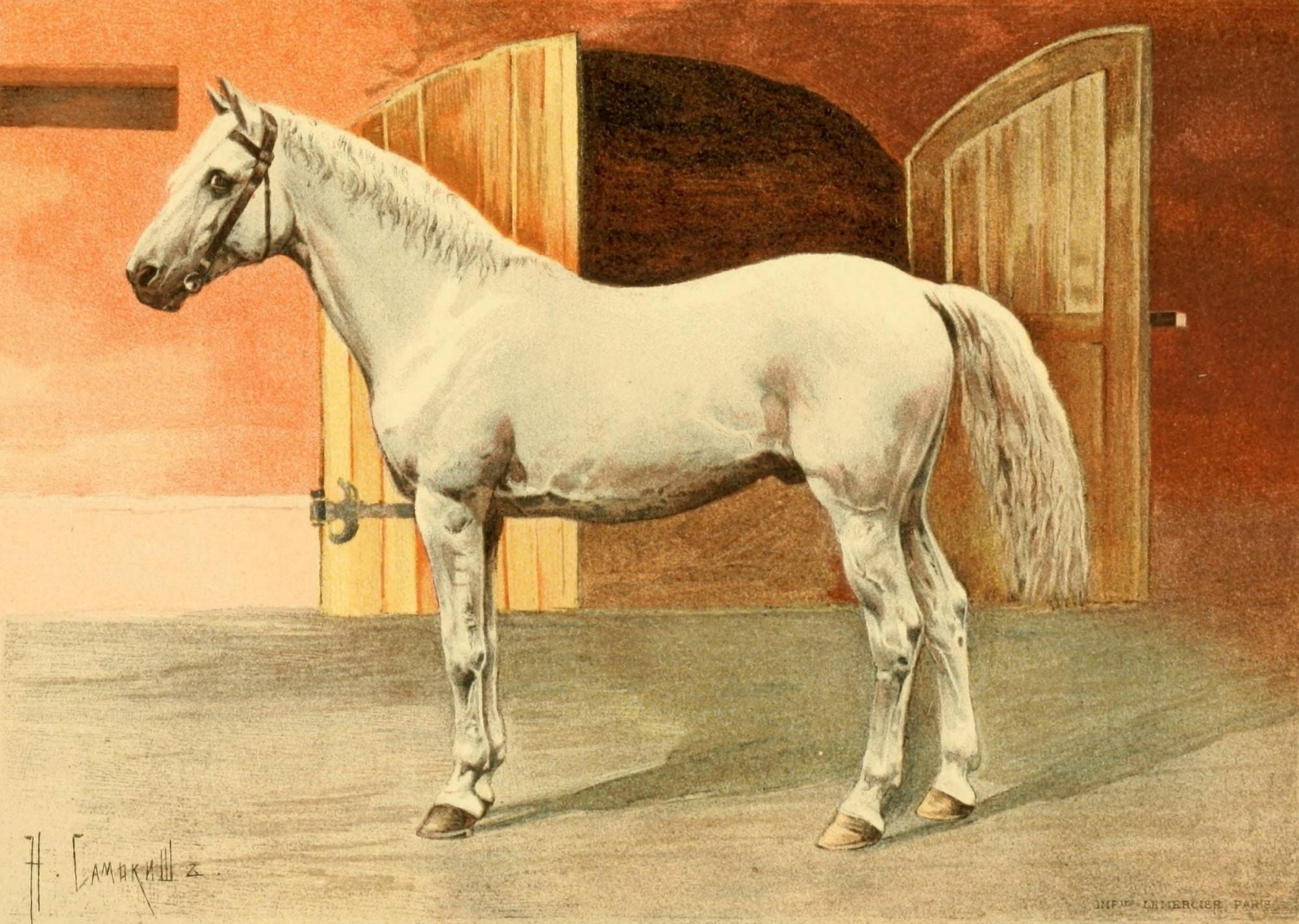 Les Races Chevalines 1894 Kouli-khan Canvas Art - Nikolai S Samokish (24 x 36)