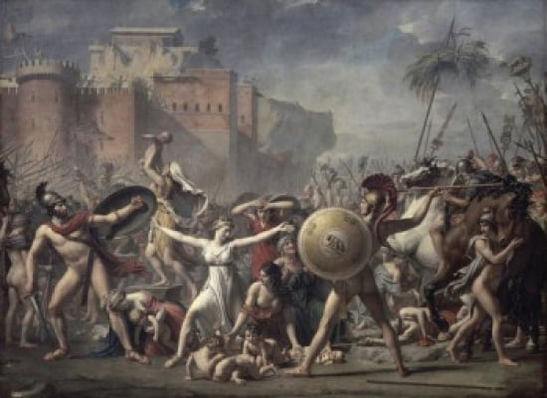 Les Sabines Arretant le Combat The Battle of the Sabines 1799 Jacques-Louis David (1748-1825French) Musee du Louvre Paris Canvas Art - Jacques-Louis David (24 x 36)