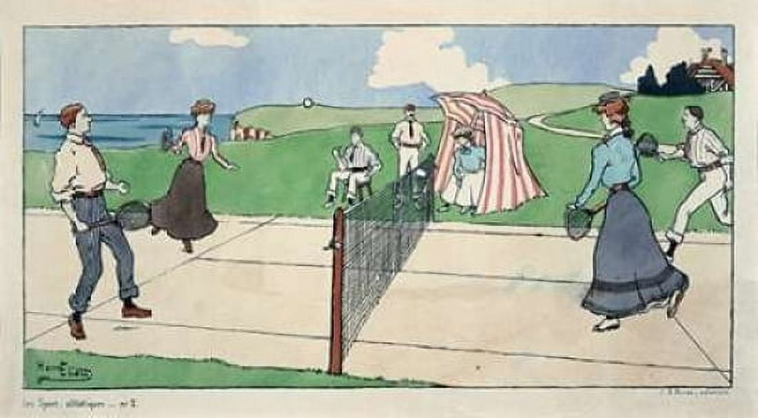 Les Sports athletiques Tennis Canvas Art - Harry Eliott (12 x 18)