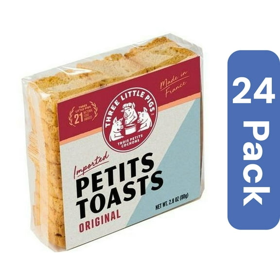 Les Trois Petits Cochons Original Petits Toasts - 2.75 Ounce (Pack of 24)