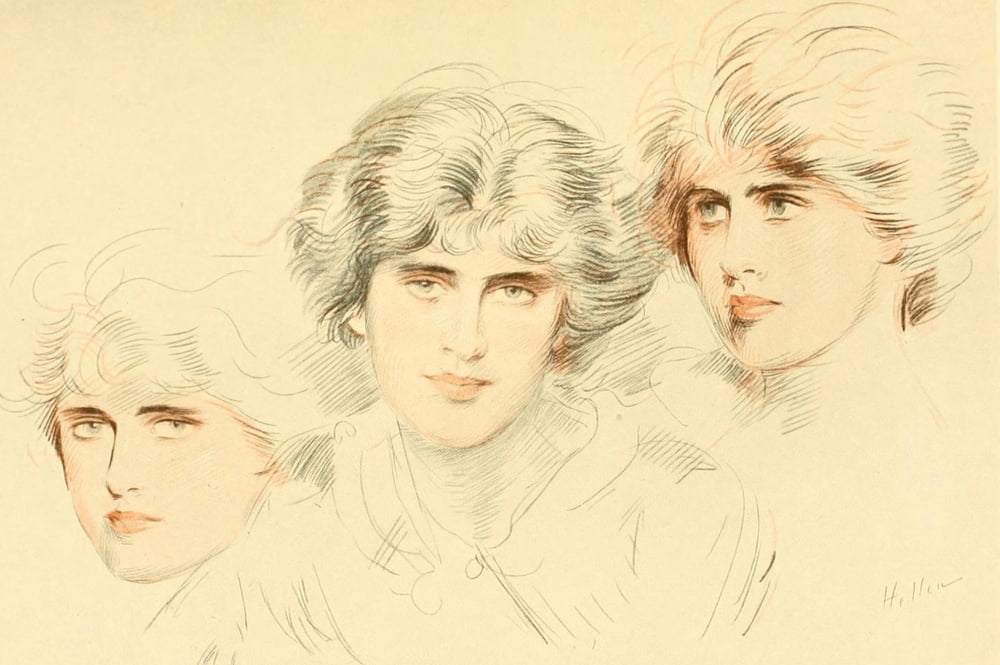 Les Trois Regards Canvas Art - Paul Csar Helleu (18 x 24)