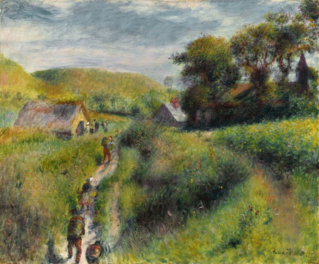 Les Vendangeurs Canvas Art - Pierre Auguste Renoir (18 x 24)