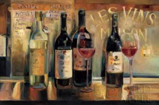 Les Vins Maison Canvas Art - Marilyn Hageman (24 x 36)