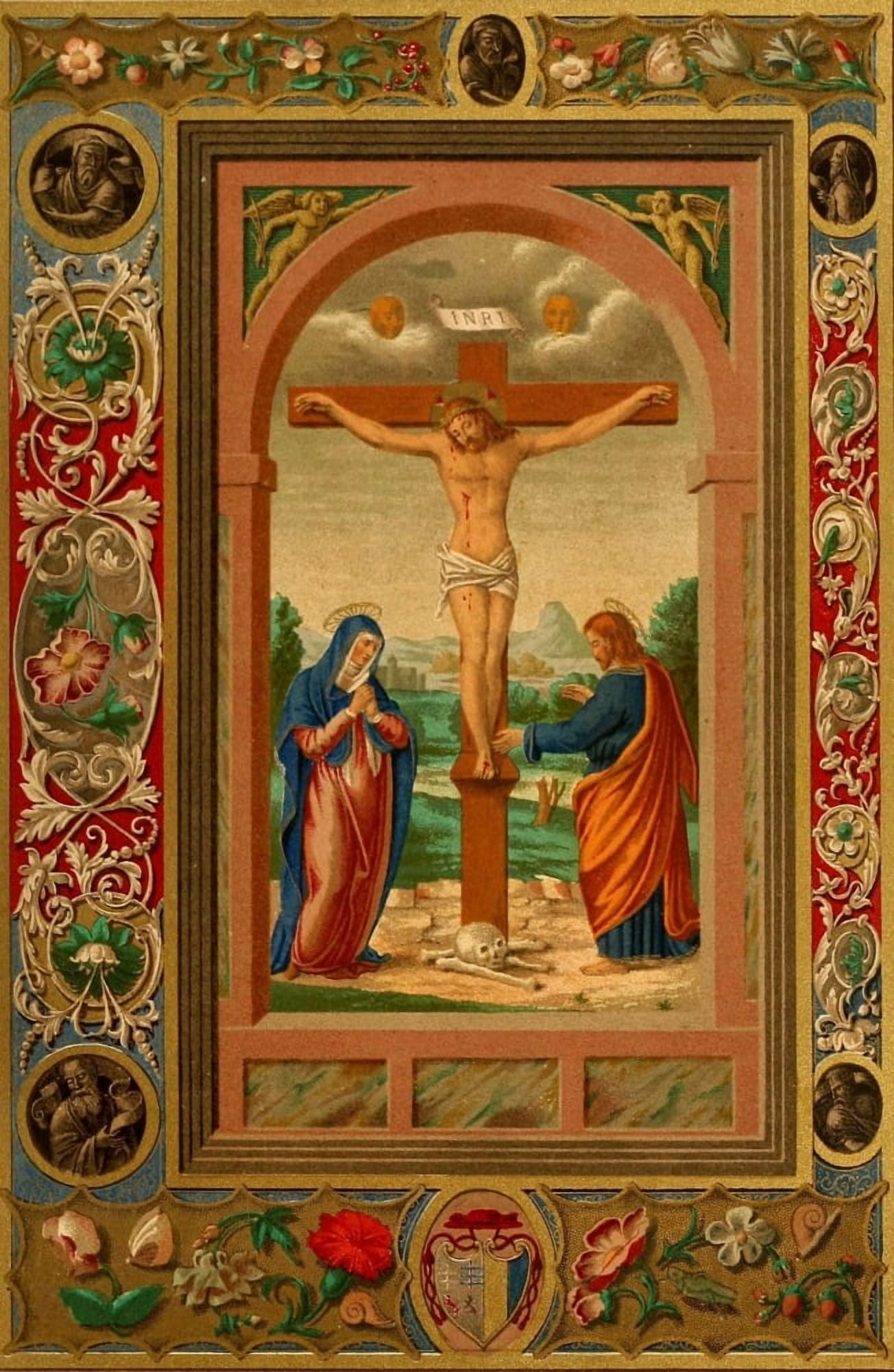 Les evangiles des dimanches et fetes de lannee 1864 Crucifixion 2 Canvas Art - Unknown (24 x 36)