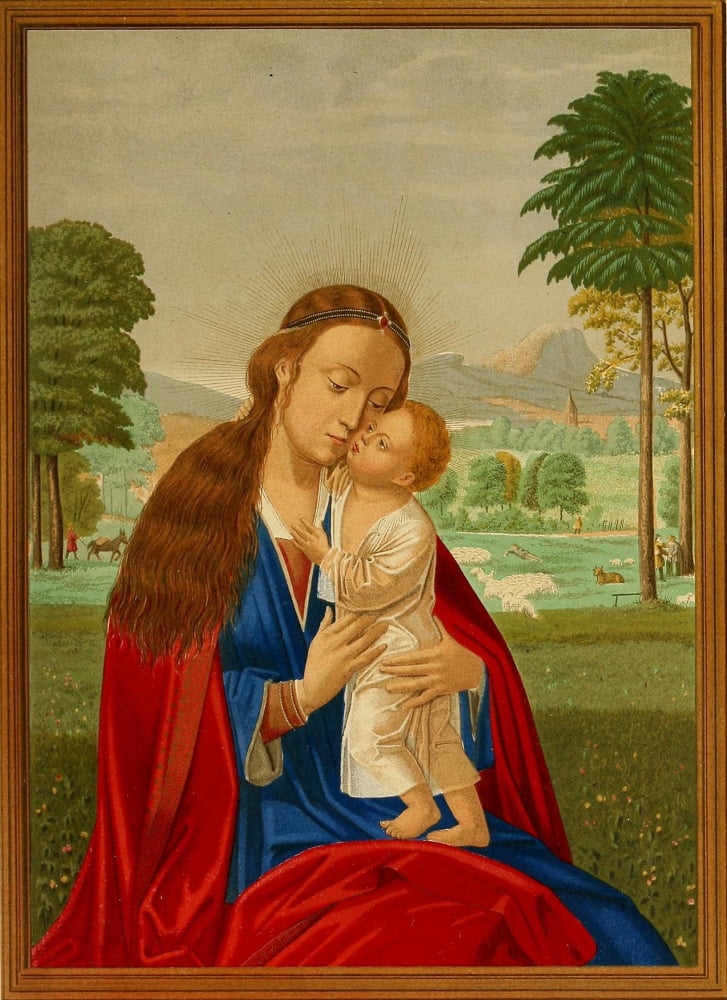 Les evangiles des dimanches et fetes de lannee 1864 Madonna & child Canvas Art - Unknown (18 x 24)