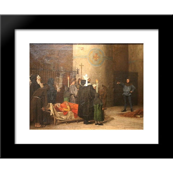 Les funérailles de Guillaume le Conquérant 20x24 Framed Art Print by Jean-Paul Laurens