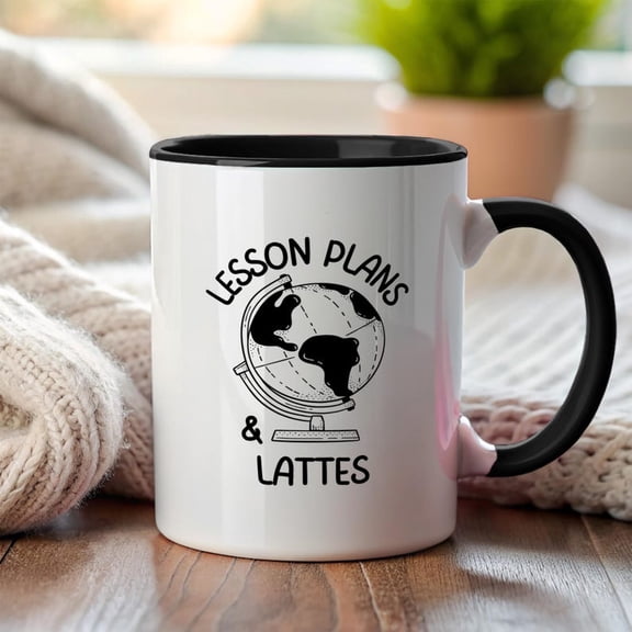 LesS1on Plans and Lattes Mug cH1Ristian mom cup gift for mom friend homeschool mom gift homeschooling cup Back to School Coffee Mug
