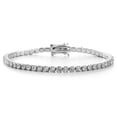 thumbnail image 1 of Lesa Michele Tennis Bracelet made with Swarovski Crystal in Rhodium Plated Brass, 1 of 2