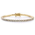 thumbnail image 1 of Lesa Michele Tennis Bracelet made with Swarovski Crystal in Yellow Gold Plated Brass, 1 of 1