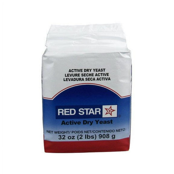Lesaffre Red Star Bakers Active Dry Yeast 2 lb. Vacuum Pack - 12/Case