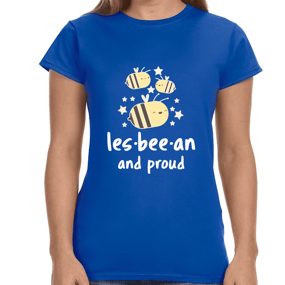Lesbeean and Proud Bee Lesbian T-Shirt LGBTQ Gay Pride Womens T Shirts