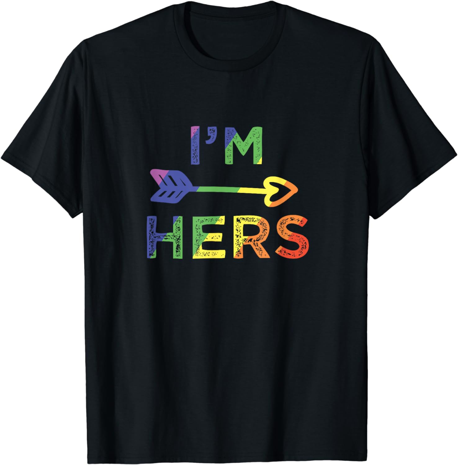 Lesbian Couple I'm Hers She's Mine Matching LGBT Pride T-Shirt ...