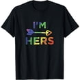 thumbnail image 1 of Lesbian Couple I'm Hers She's Mine Matching LGBT Pride T-Shirt, 1 of 4
