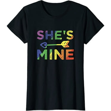 Lesbian Couple She's Mine I'm Hers Matching LGBT Pride T-Shirt Gift