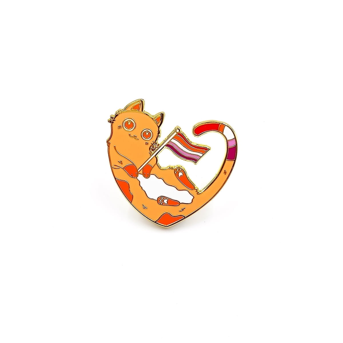 Lesbian Enamel Pin Flag Cat Pin Badge LGBT Brooch Pride Jewelry ...