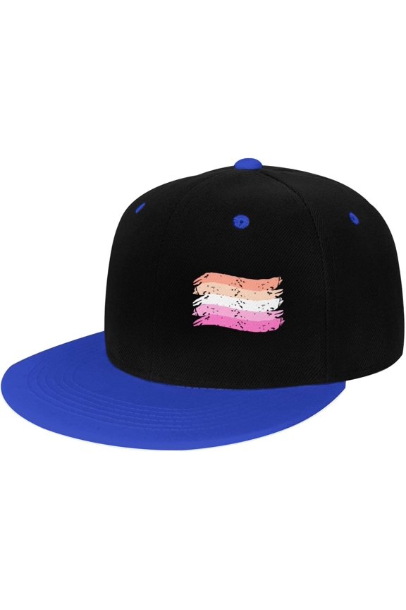 Lesbian Flag LGBT Lesbian Gifts Trucker Hat Baseball Cap Gift Women Men Dad Hat Snapback Hat Cowboy Hat White