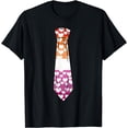 thumbnail image 1 of Lesbian Heart Neck Tie LGBT-Q Pride Rainbow Flag Men Women T-Shirt, 1 of 4