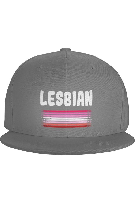 Lesbian LGBT Flag Trucker Hat for Men Baseball Cap Women Dad Hat Adjustable Snapback Hat Cowboy Hat Black