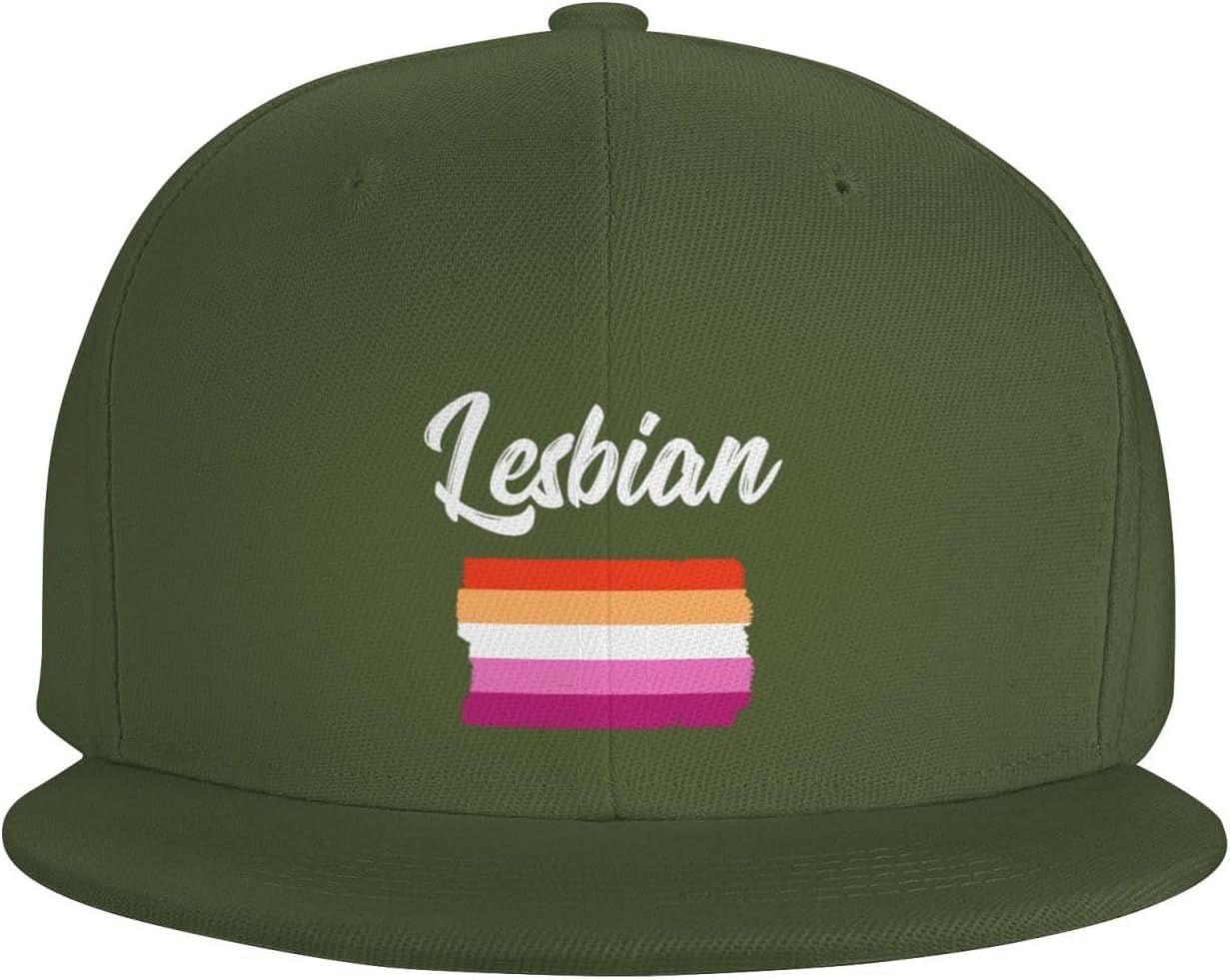 Lesbian Pride Flag LGBT Gifts Trucker Hat For Men Baseball Cap Women 