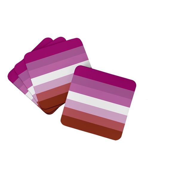 Lesbian Pride Foam Coaster Set of 4