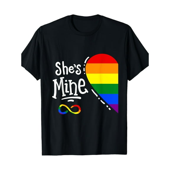 Lesbian Pride Matching Couples T-Shirt - 100% Cotton, Soft, Breathable, 220g for LGBTQ Community