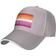 thumbnail image 1 of Lesbian Pride Rainbow LGBT Flag Baseball Cap Men Ponytail Hat Women Dad Hat Sun Hat Adjustable Trucker Hat Black, 1 of 8